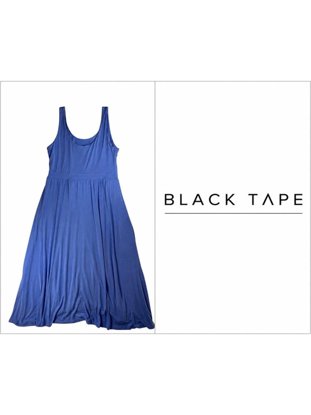 Black Tape Periwinkle Sleeveless Midi Dress ~ Size Large